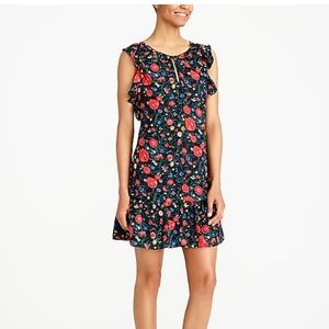 J.Crew floral printed flutter dress